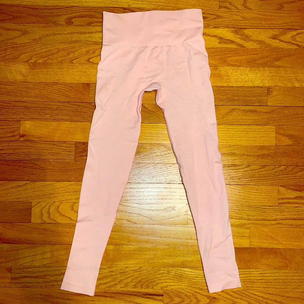 Small Pink Gymshark Texture Leggings